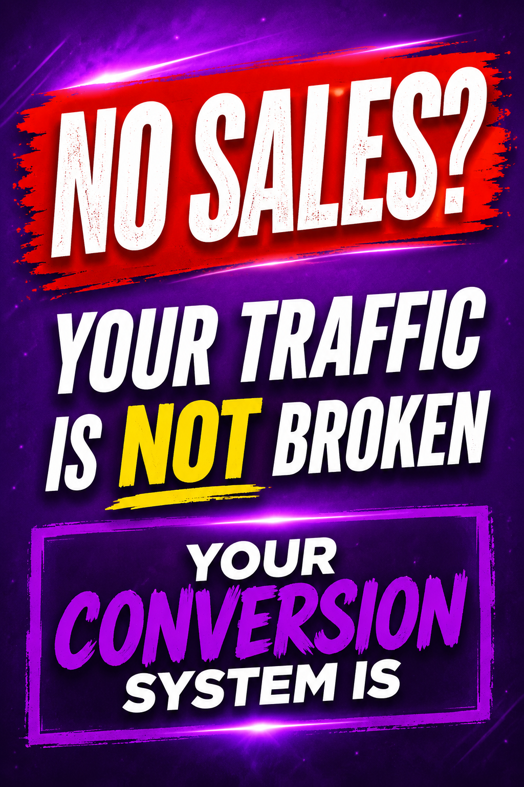 Pinterest conversion layout system design showing traffic vs conversion breakdown for Pinterest SEO strategy